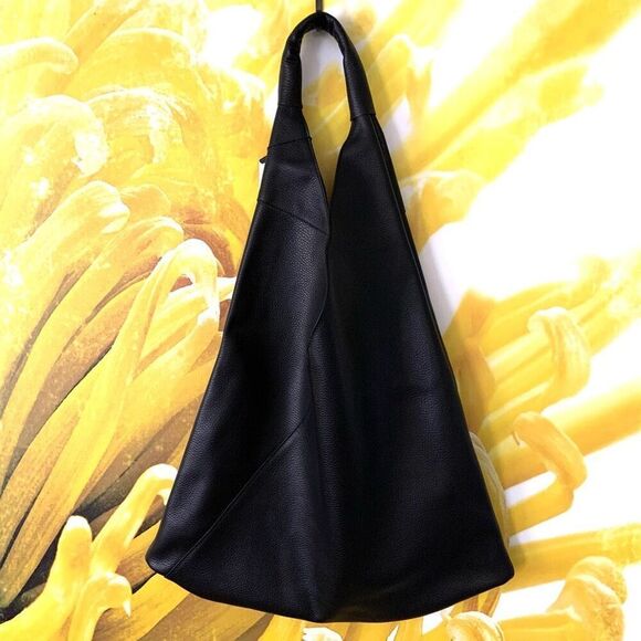 New✨ CHEVAL FIRENZE Italian Genuine Leather Large Slouchy Triangle Hobo Bag - Picture 1 of 10